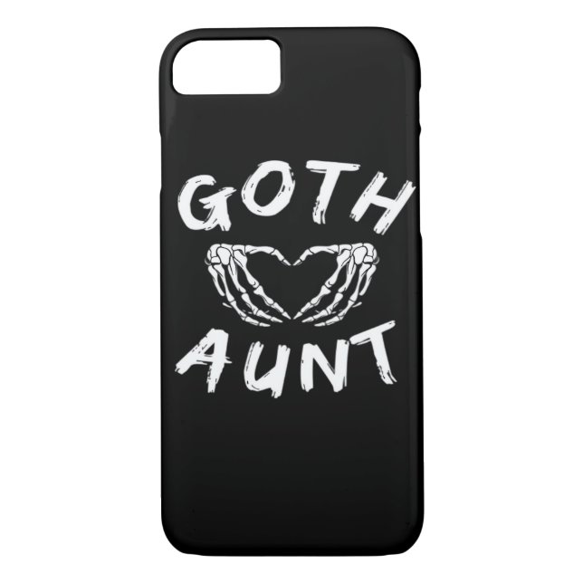 Goth Aunt Funny Emo Auntie Punk Cute Skeleton Hand Case-Mate iPhone Case (Back)