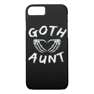 Goth Aunt Punk Skeleton Heart Hands Gothic Design iPhone 8/7 Case