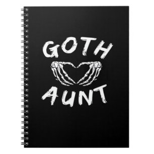 Goth Aunt Punk Skeleton Heart Hands Gothic Design Notebook