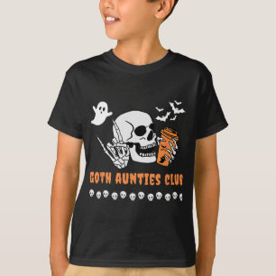 Goth Aunties Club Aunt Halloween Spooky Gothic Ske T-Shirt