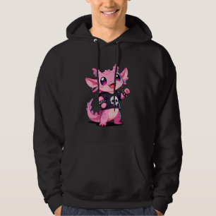 Goth Axolotl Cute Punk Rock Emo Gothic Attitude Hoodie