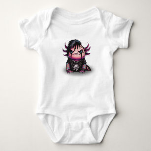 Goth Axolotl One-sie, Baby Bodysuit