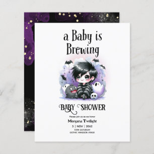 Goth Baby Boy is Brewing Witch Ghost Couldron