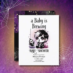 Goth Baby Boy is Brewing Witch Ghost Couldron