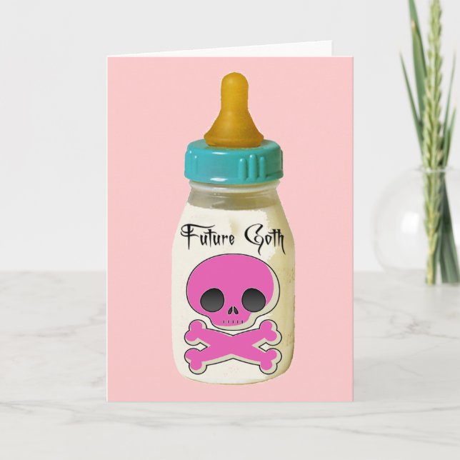GOTH BABY GREETING CARD (Front)