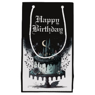 Goth Birthday Gift Bag - Castle Birthday Cake