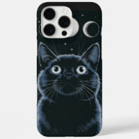 Goth Black Cat, Goth Gift, Witching Hour Black Cat