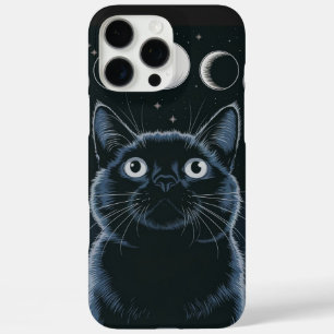 Goth Black Cat, Goth Gift, Witching Hour Black Cat iPhone 16 Pro Max Case