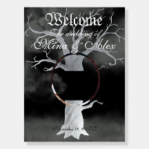 Goth Black Dark Forest Photo Wedding Welcome