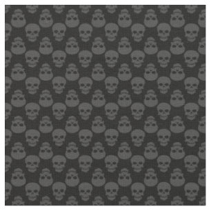 goth black grey halloween skull grey skeleton fabric