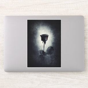 Goth Black Rose Dripping Blood Macabre