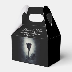 Goth Black Rose Dripping Blood Macabre Wedding Favour Box