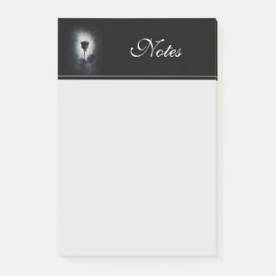 Goth Black Rose Dripping Blood on Black Grunge Post-it Notes