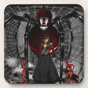 Goth Black Spider Coasters