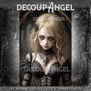 Goth Blonde Witch: Vivienne -Decoupage- Tissue Paper