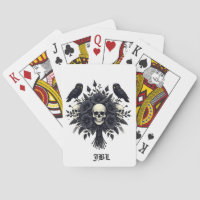 Goth Bouquet with Three Skulls and Two Owls