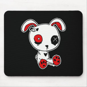 Goth Bunny Lazy Halloween Costume Scary Gothic Mouse Mat