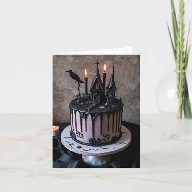 Goth Cake Holiday Card (Front)