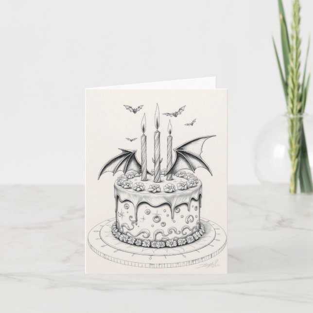 Goth Cake Holiday Card (Front)