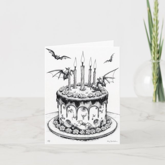 Goth Cake Holiday Card (Front)