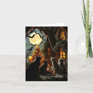 Goth Cat Christmas Holiday Card