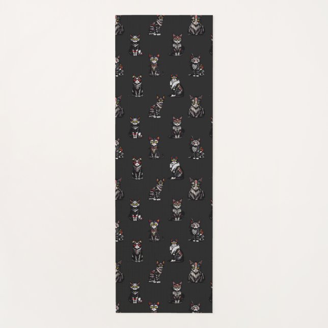 Goth Cats Yoga Mat (Front)