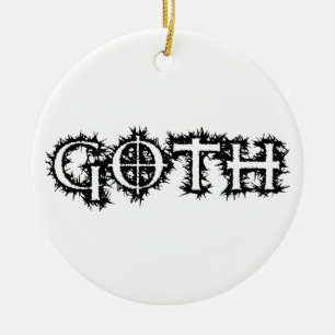Goth Ceramic Tree Decoration