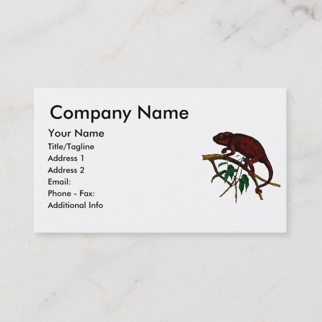 Goth Chameleon Business Card (Front)