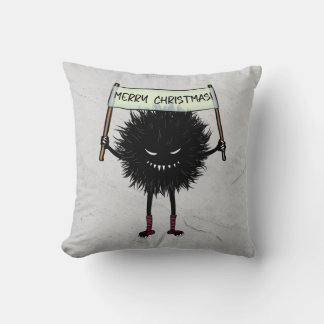 Goth Christmas Character Evil Bug Cushion