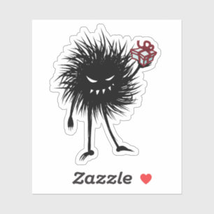 Goth Christmas Character Evil Bug Sticker
