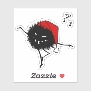 Goth Christmas Character Evil Bug Sticker