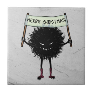 Goth Christmas Character Evil Bug Tile