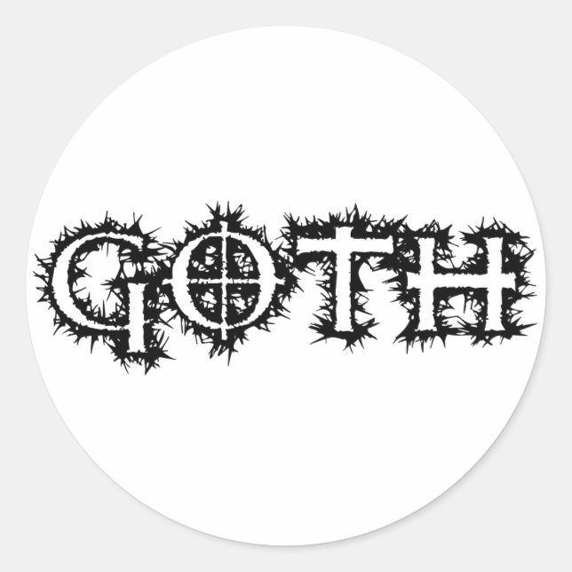 Goth Classic Round Sticker (Front)