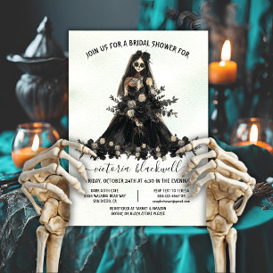 Goth Corpse Bride Bridal Shower Invitation