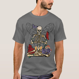 Goth Cottagecore Dark Cottagegore Skeleton Fairy F T-Shirt