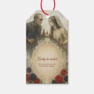 Goth Couple Zombie Halloween Wedding Gift Tags