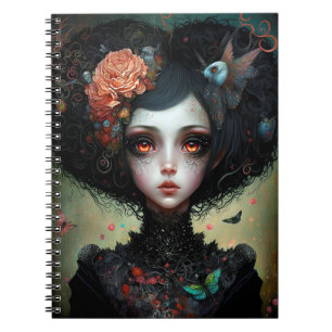 Goth Creepy Cute Girl Gothic Notebook