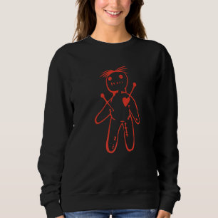 Goth Creepy Cute Voodoo Doll For Teens   Sweatshirt