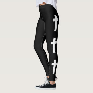 Goth cross fashion leggings