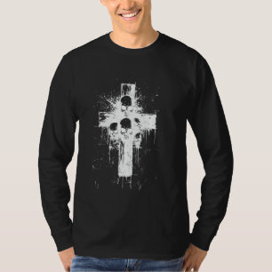 Goth Cross Gothic Aesthetic Occult Tarot-Inspired T-Shirt
