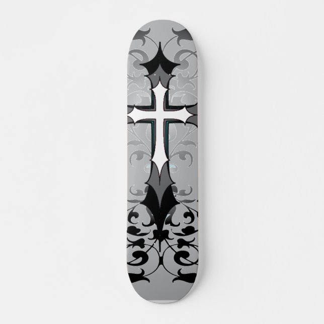 Goth Cross Skateboard (Front)