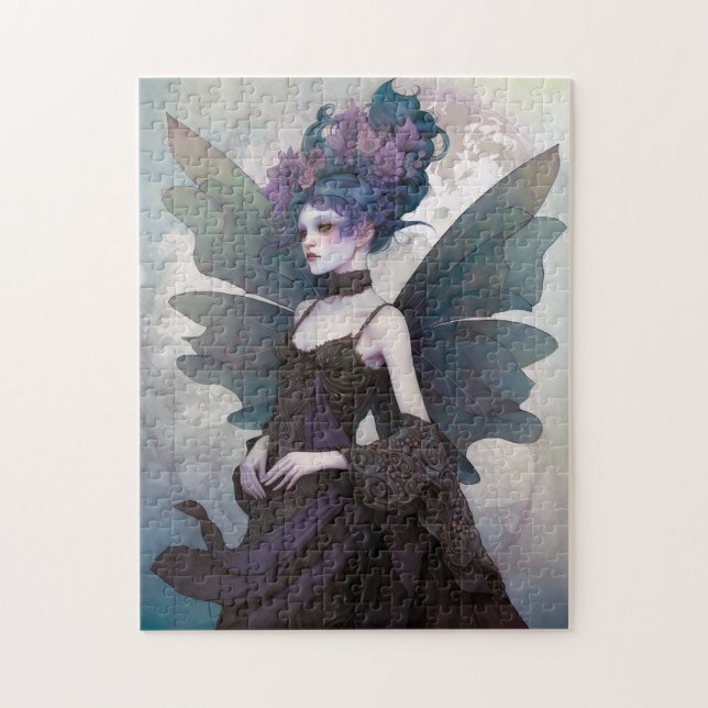 Goth Dark Fairy Girl Fantasy Art Jigsaw Puzzle (Vertical)