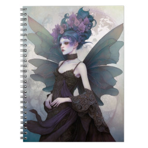 Goth Dark Fairy Girl Fantasy Art Notebook