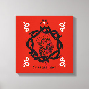 Goth Dark Romantic Lovers Gift Canvas Print