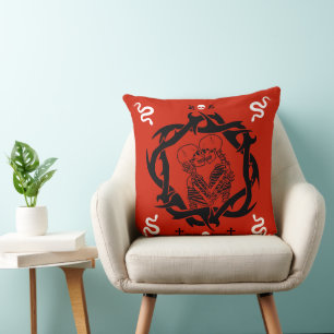 Goth Dark Romantic Lovers Gift Cushion