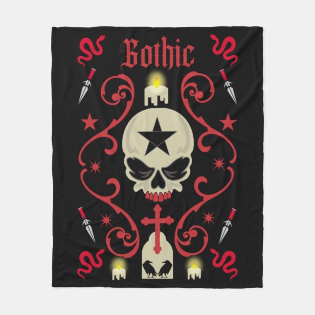 Goth Day Gothic Art   Fleece Blanket (Front)