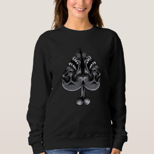 Goth Death Skull Ace Of Spades Sweatshirt