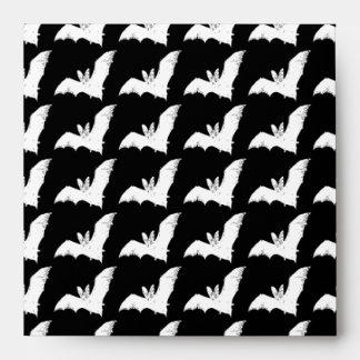 Goth Deathrock Bats Horror Batcave Black & White Envelope
