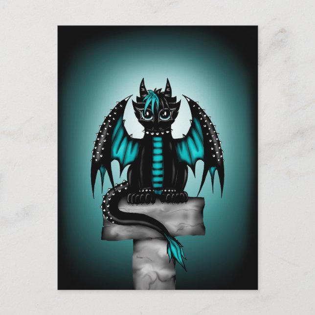 Goth Dragon Postcard (Front)