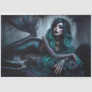 Goth Drip Mermaid Tissue Paper